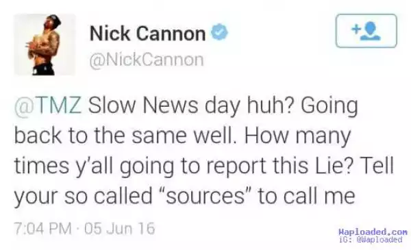 Nick Cannon slams reports that he